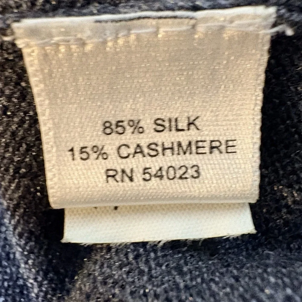 Banana Republic‎ Luxury Blend Sweater Mens L Large Gray Silk Cotton Cashmere